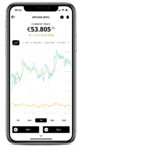 Screen with Technical Indicators RSI and SMA in BISON App