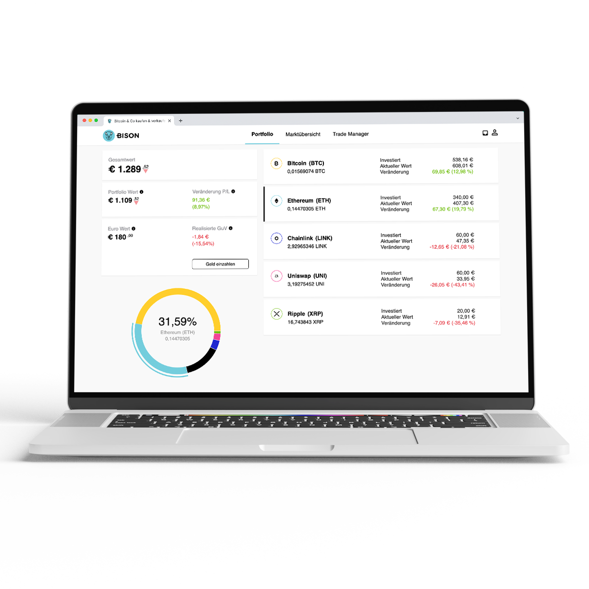 BISON Web Buy And Sell Cryptocurrencies On The Big Screen BISON App