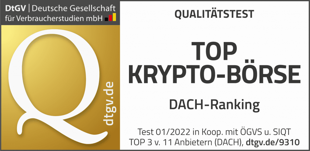 Auszeichnung: Top Krypto-Börse im Dach-Ranking