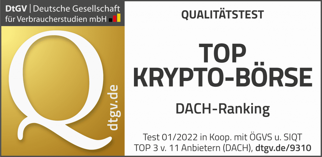 Qualitätstest - Top Krypto-Börse - DACH-Ranking. Test 01/22