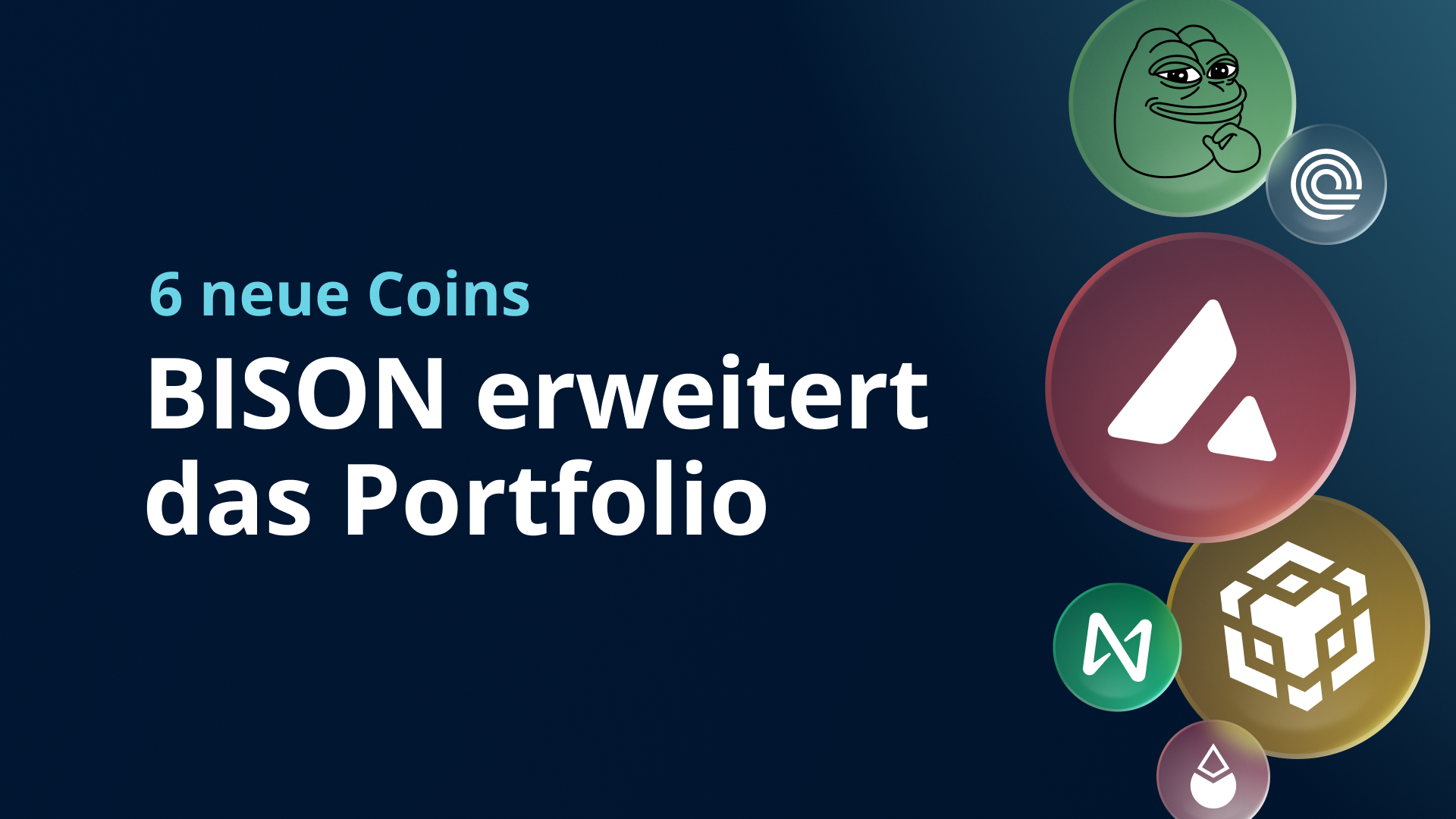 BISON erweitert Portfolio um 6 neue Coins - BISON App