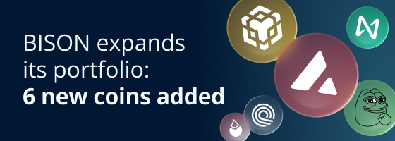 BISON expands its portfolio: 6 new coins