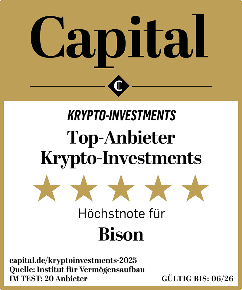 Capital: Top Anbieter direkte Krypto-Investments. Höchstnote (5 Sterne) für BISON.
