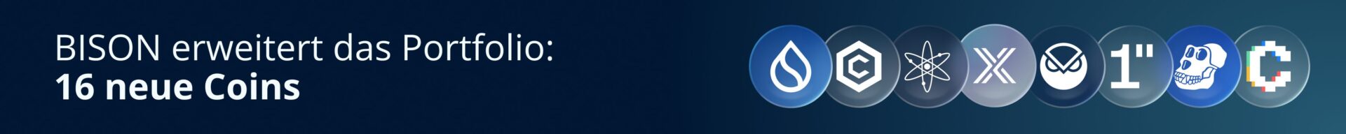 BISON erweitert das Portfolio um 16 Kryptowährungen (Banner)