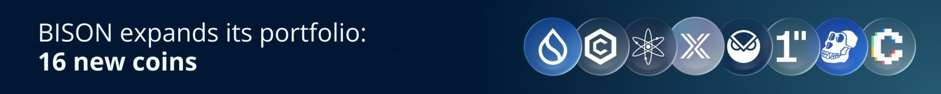 BISON expands its portfolio 16 new coins (banner)